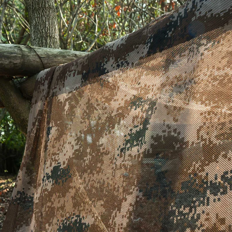 300d enkel kamouflage mesh tygduk solskydd camo nät hem trädgård dekoration utomhus camping jakt skugga markis y0706