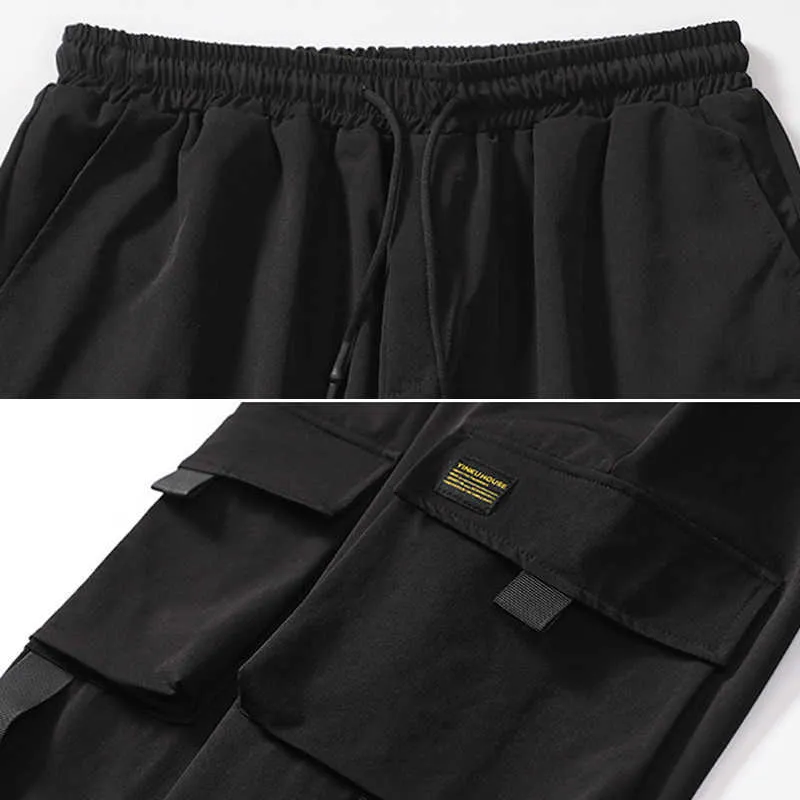 2021 New Men's Cargo Harem Pants Hip Hop Casual Male Joggers Trousers Fashion Streetwear Jogging Pants Japanese Style Clothes X0615