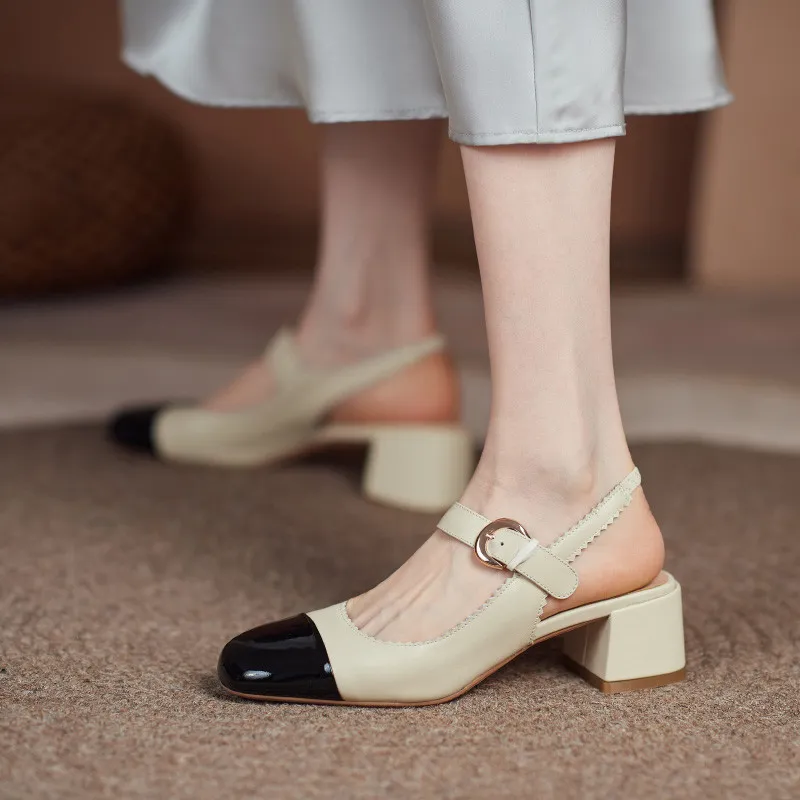 MORAZORA arrivée femmes sandales en cuir véritable sandales pour femme été boucle peu profonde mode fête chaussures noir 210506