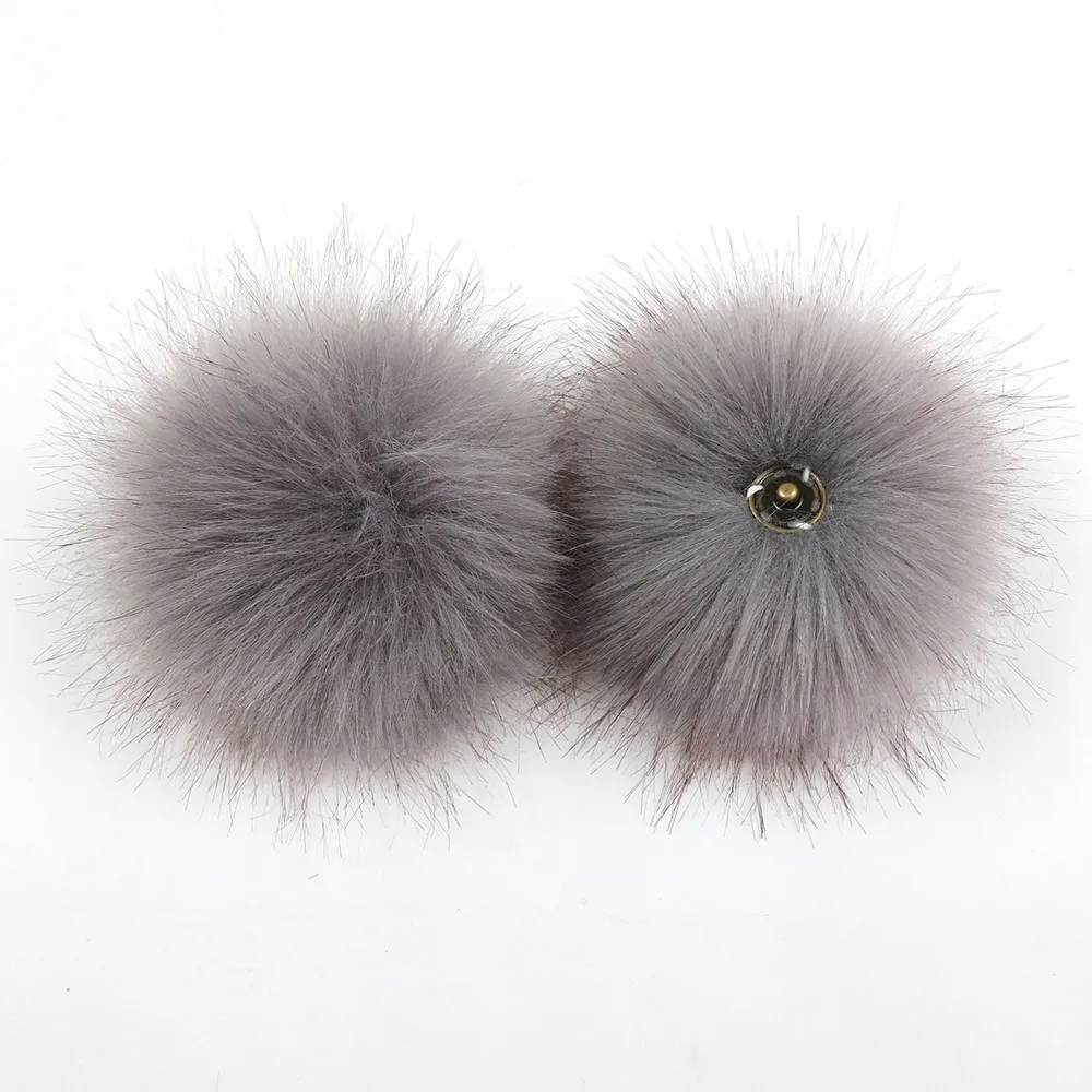 12 / 15cm Faux Fox Fur Pompoms Ball Fluffy Pom Hattar Scarf Skor Väska Hänge Kläder Tillbehör till DIY Making