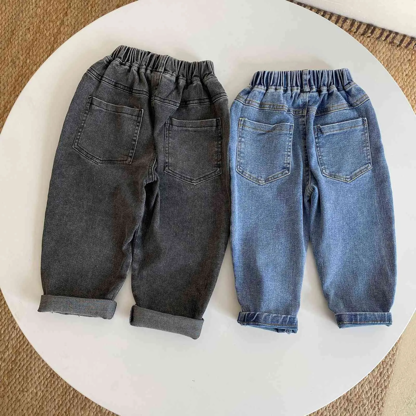 Garçons et filles Spring Cotton Elastic Casual Jeans 2-6 ans Enfants All-Match Denim Pantalons Enfants Bas 210708