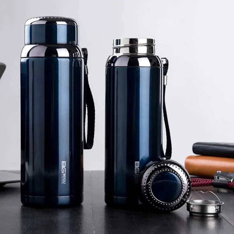 1000 800 600ml Thermos Vacuum Flask 316 Stainless Steel Large Capacity Tea CupThermos Water Bottles Portable Thermoses 210907304m