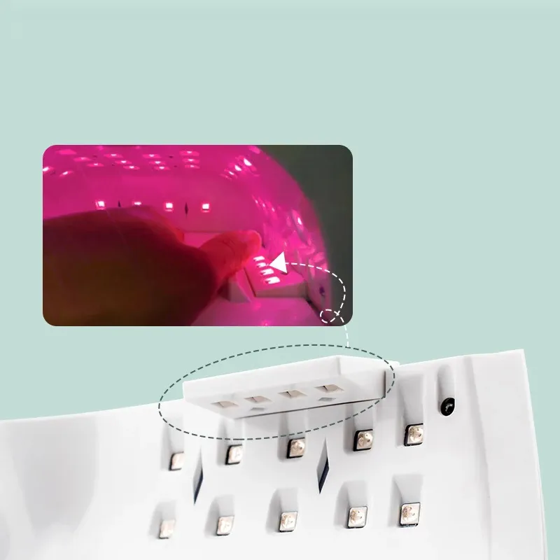 Red Art Wireless Gel Polish Dryer Luz de curado Manicura recargable s Lámpara de uñas LED UV inalámbrica