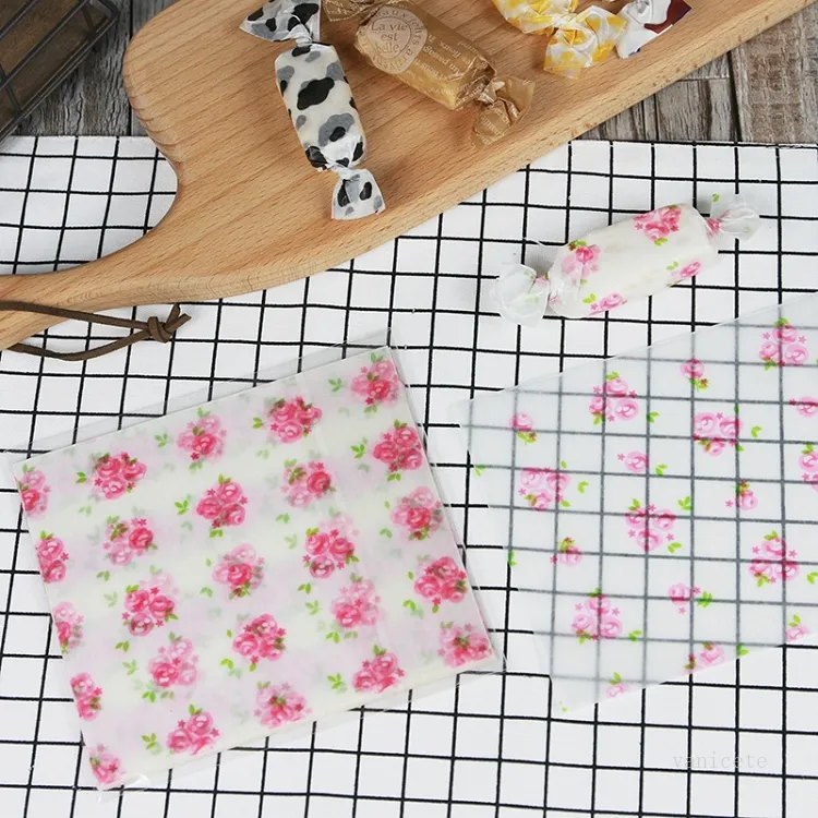 Nougat упаковочные бумаги бумаги конфеты печенья печенья для выпечки упаковки бумаги продукты 12,5 * 9 см 100 шт. / Лот 9 стиль T2I52269