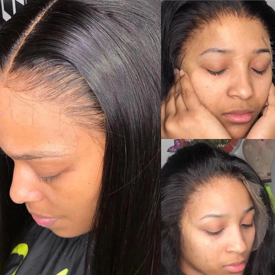 Proste ludzkie peruki włosy Brazylijskie 30 -calowe koronkowe peruki Krótki bob Virgin Lace Lace Frontal Human Hair Peruki for Black Women Wigfactory