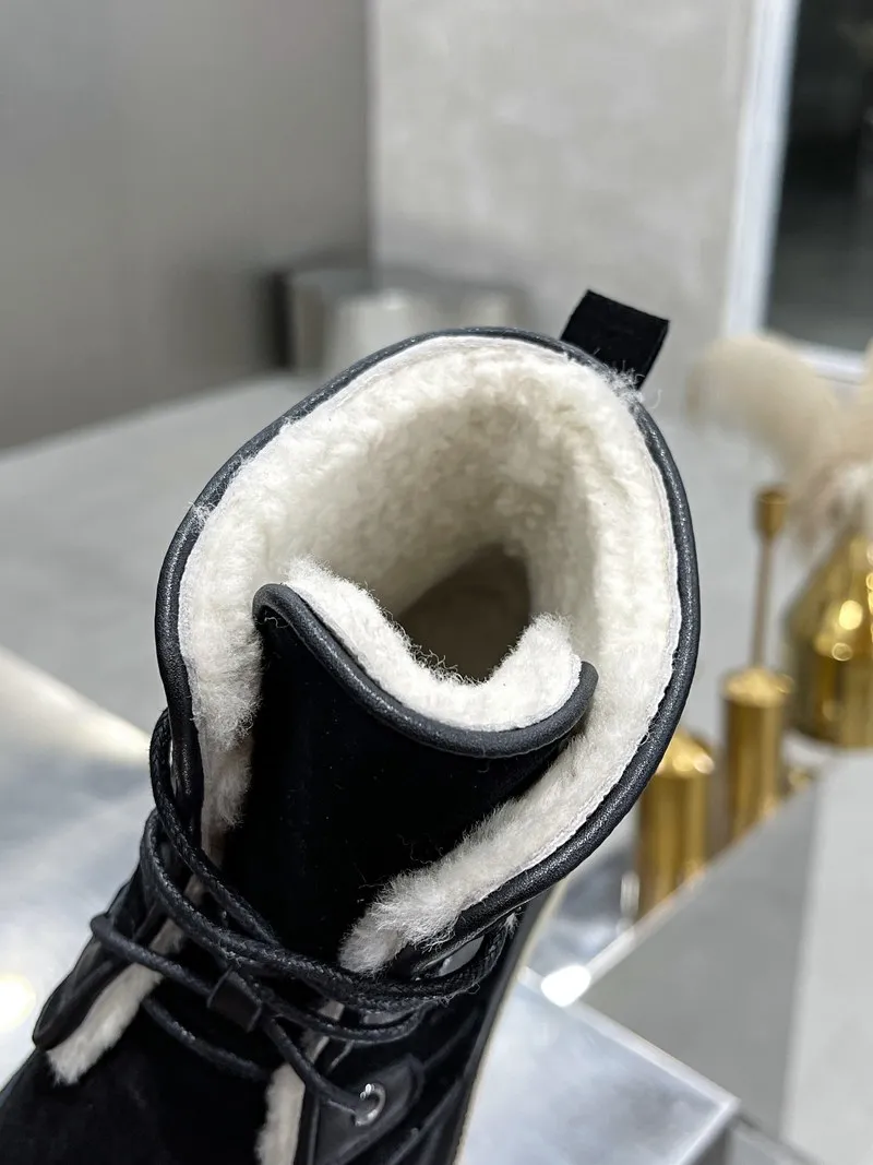 Sapatos de inverno Versátil Flat Thermal Botas Curtas Botas de Veludo e Engrossar Senhoras Classic Gilrs Akle Boot