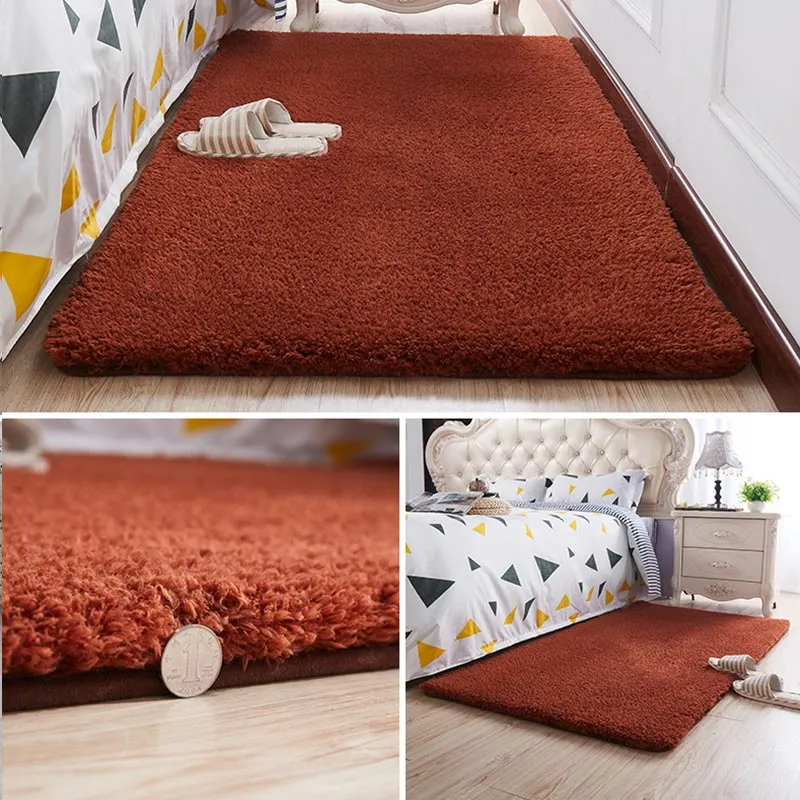 Tapis de chambre à coucher moelleux nordique Soft