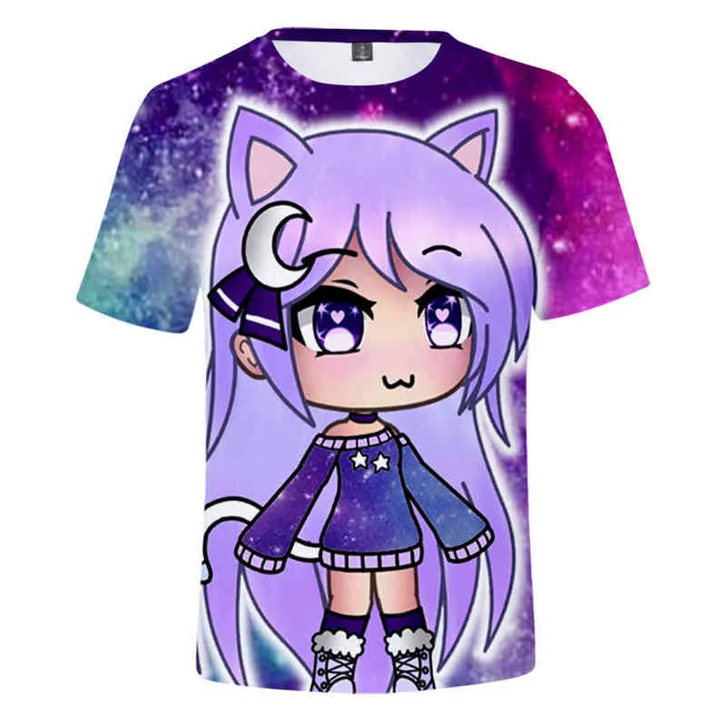 New Game Gacha Life 3D Print T-shirt Men Women Summer Cute Fashion Casual T Shirt Cartoon Anime Harajuku Streetwear Tee Tops Y220208