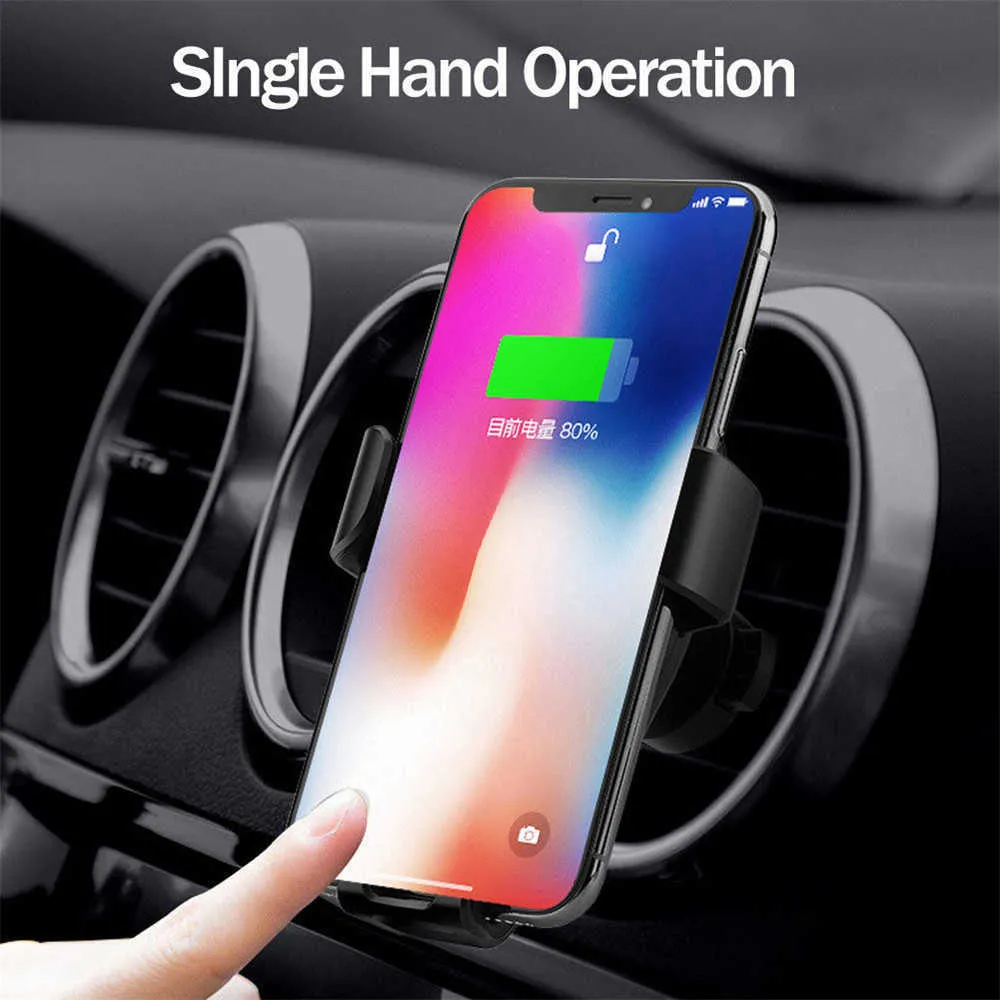 10W Wireless Fast Car Charger Air Vent Mount Telefonhållare för iPhone XS Max Samsung S9 Xiaomi Mix 2s Huawei Mate 20 Pro 20 RS3498608