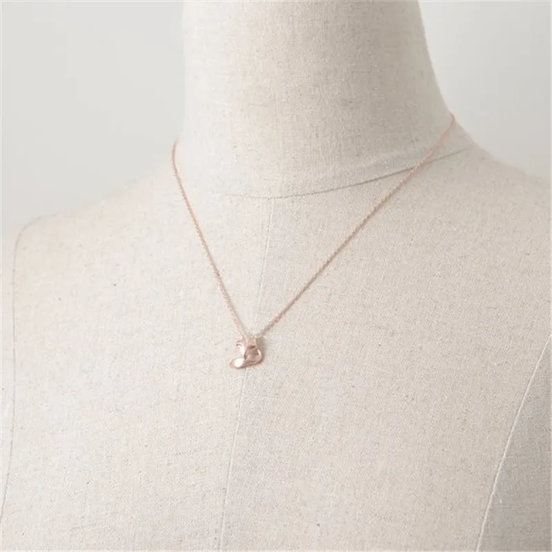 Стильное ожерелье с подвеской в виде лисы, 18-каратное золото, розовое серебро, ожерелья для женщин, подарок Whole2718