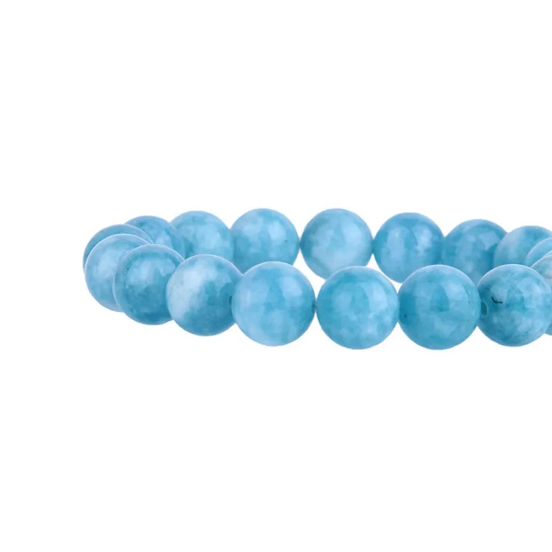 Bijoux en pierre perlée faite à la main pour femme, bijoux ronds de laboratoire Larimar de 10MM pour hommes, Bracelets en cristal bleu, arrivée