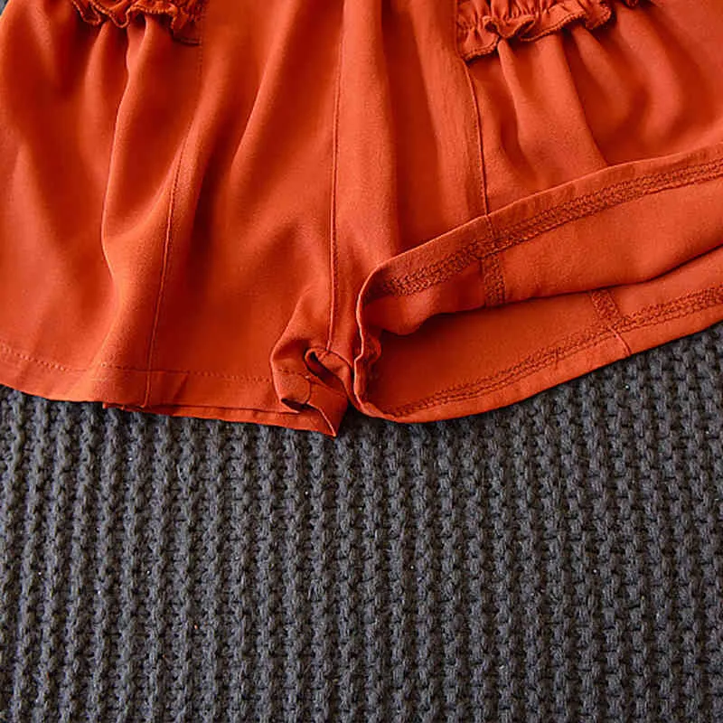 女の子スーツ夏服ベビーシフォンノースリーブベストトップス+ソリッドカラーショーツ子供の桜の刺繍セット210515