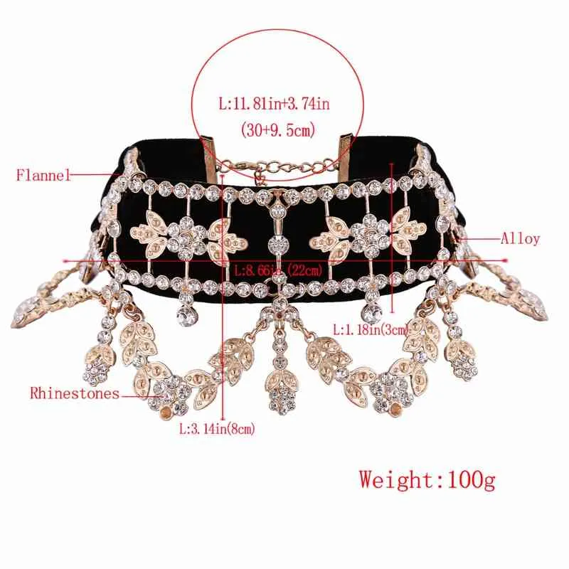 KMVEXO 2019 Fashion Crystal Rhinestone CHOKER DELLA DI VELVET Dichiarazione Collana Women Collares Chocker Jewelry Party Gift263O