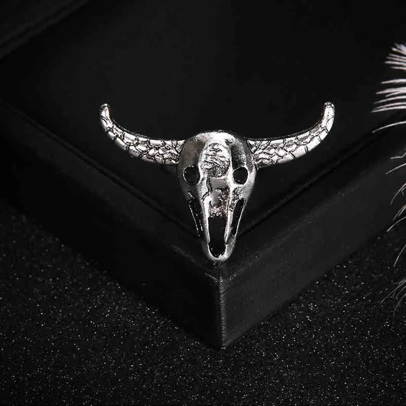 Rétro Punk Bull anneaux pour hommes femmes mode créative femme Hip Hop anneau bijoux personnalité redimensionnable mâle barre bijoux
