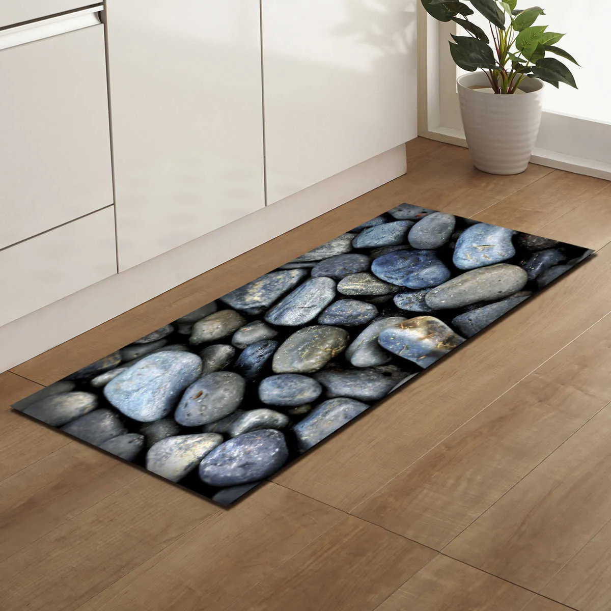 Tappeti da pentole lunghi stampato in pietra 3D tappeti da cucina tappeti anti -slip lavabili lo zerbino assorbente 2109136221232