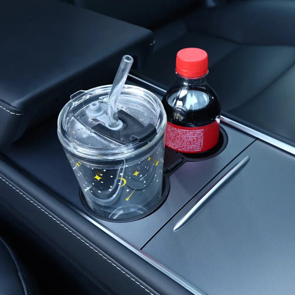 Nouvelle voiture boisson bouteille d'eau peut tasse Console centrale support de verre insérer pour Tesla modèle 3 Y 2021 accessoires de voiture