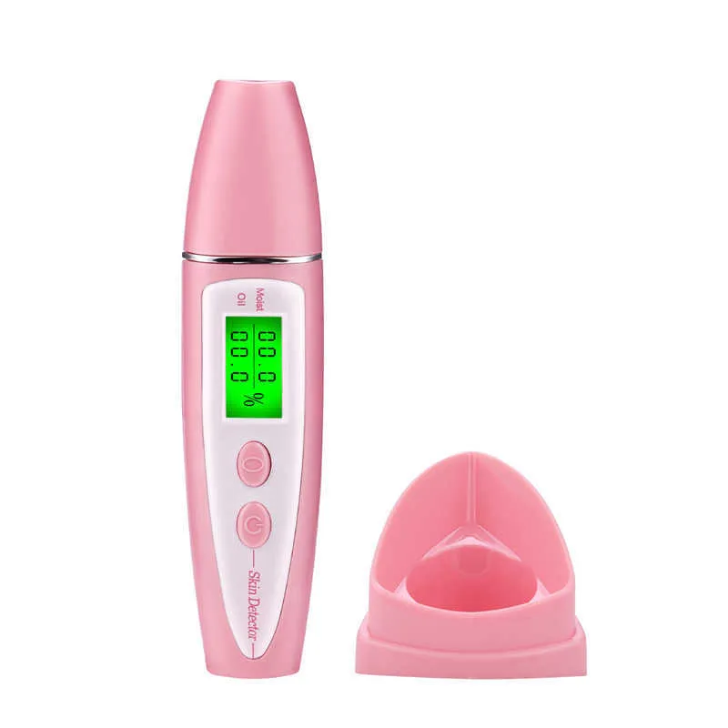 High Presicion LCD Display Body Skin Analyzer Moisture Oil Water Tester Meter Health Monitor Face Care 210806