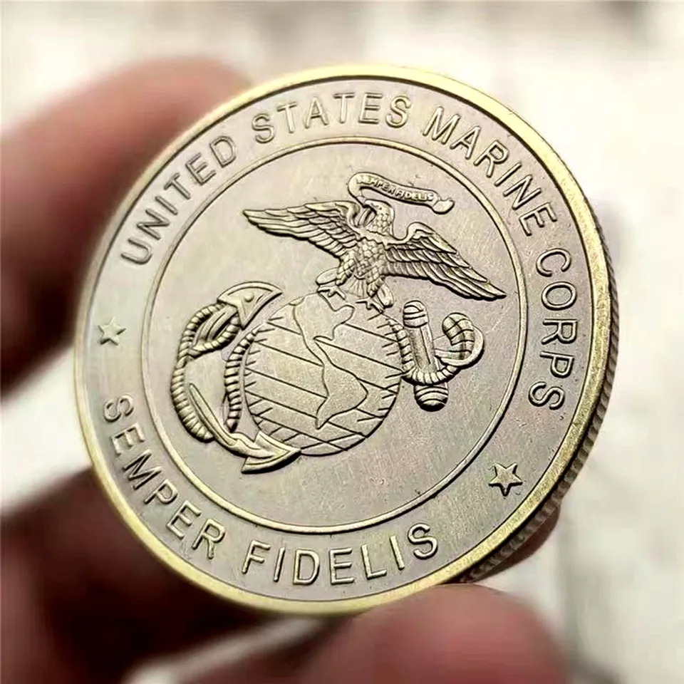 20 pz Monete Placcate Bronzo Non Magnetiche Mestiere USA Marine Corps Navy Emblem SEMPER FIDELIS Sfida Militare Regali da Collezione1394682