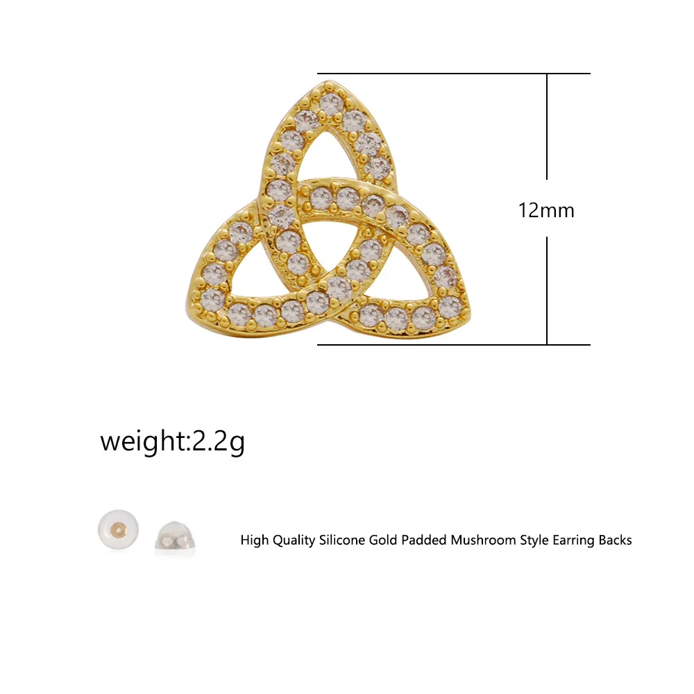 New fashion charm Hip Hop Jewelry for Women Iced Out Bling Trend Personality Flower Couple Earrings Micro-inlaid Zircon lover gifts for man and women