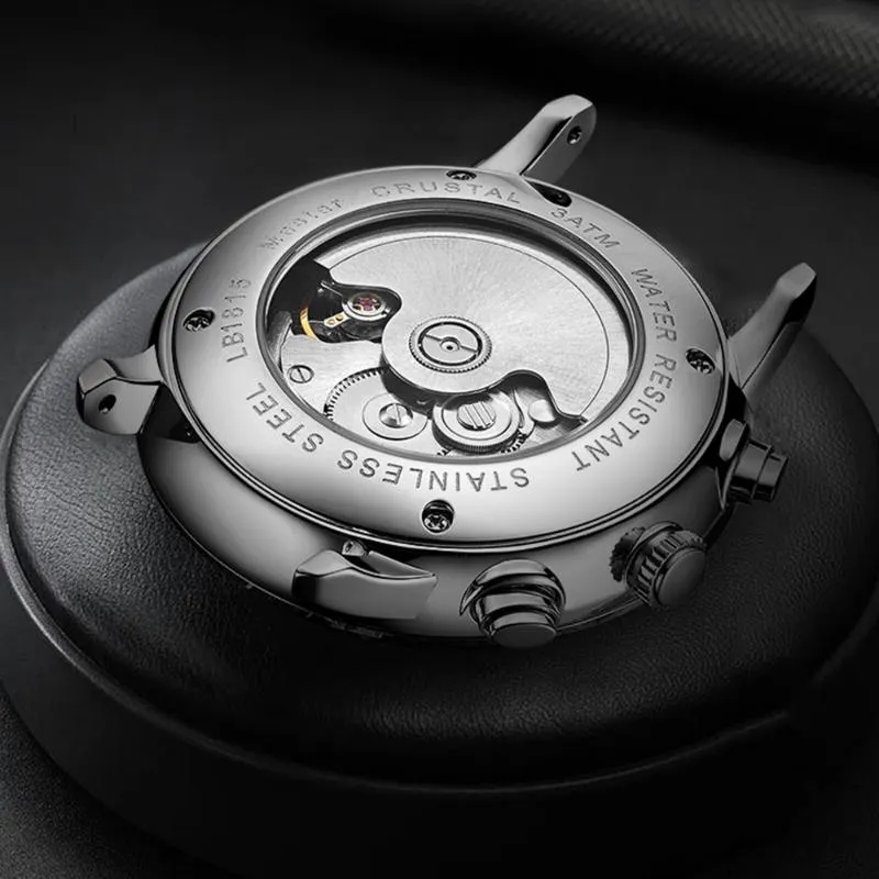 Relojes de pulsera Luobin Reloj mecánico automático Hombres Top Dress Relojes 42 mm Calendario de acero inoxidable Reloj de pulsera luminoso para hombre 202322M