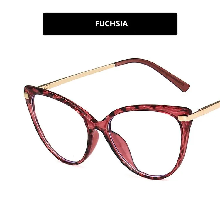 Óculos de sol designer óculos de leitura feminino 2022 tr90 anti luz azul bloqueando gato olho frame242j