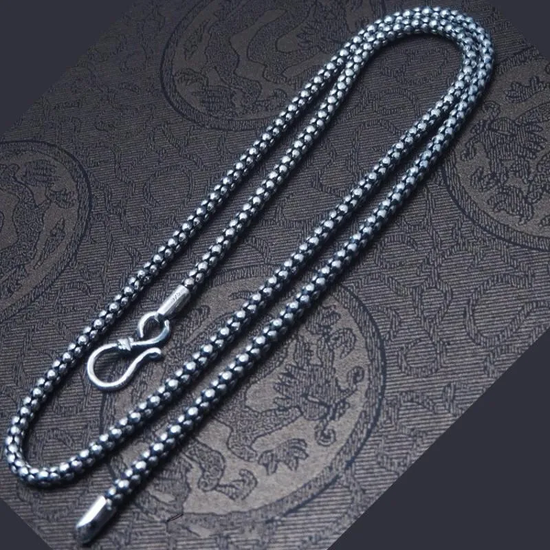 Chains The Dragons Scales Necklace For Men Women Silver Jewelry Retro Couples Dress259I