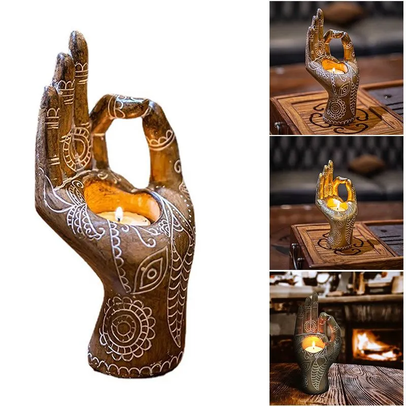 Candle Holders Bergamot Holder Resin Flower Pot Mold Diy Hand-shaped Wedding Crafts Decorations Tea Light278o