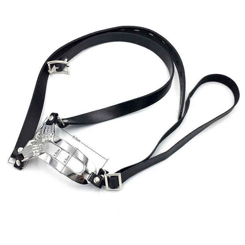 NXYSm bondage Stainless Steel Invisible Chastity Belt Female Sexy Panty Leather Bondage Metal Chain Erotic Panties Adult Games BDSM Fetish 1126