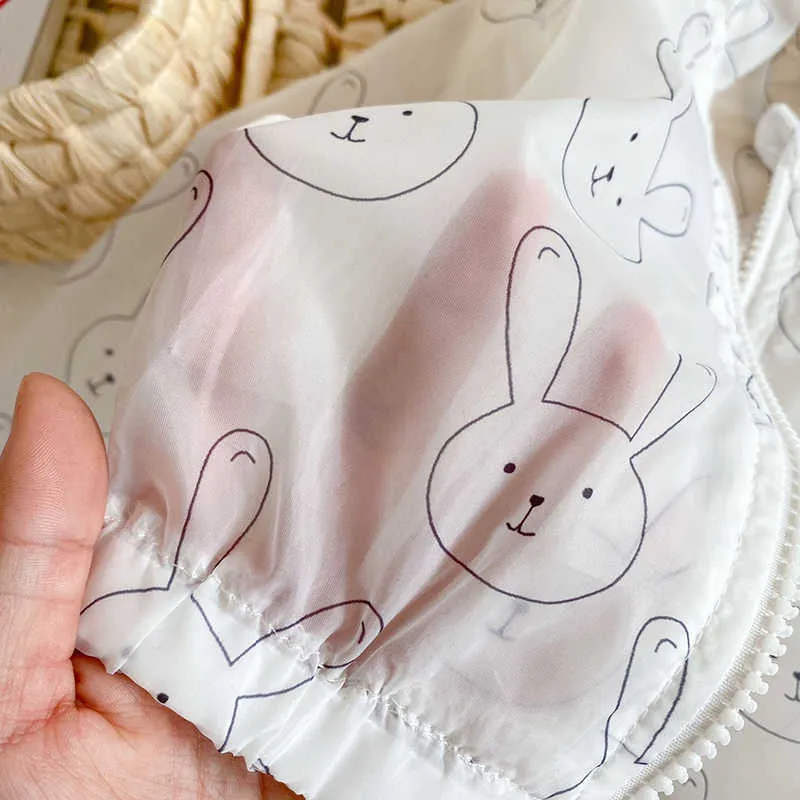 Bear Leader Toddler Girls Boy Cartoon Bunny Imprimer Manteaux Summer Fashion Infant Protection solaire Vêtements né Vêtements à capuche 210708