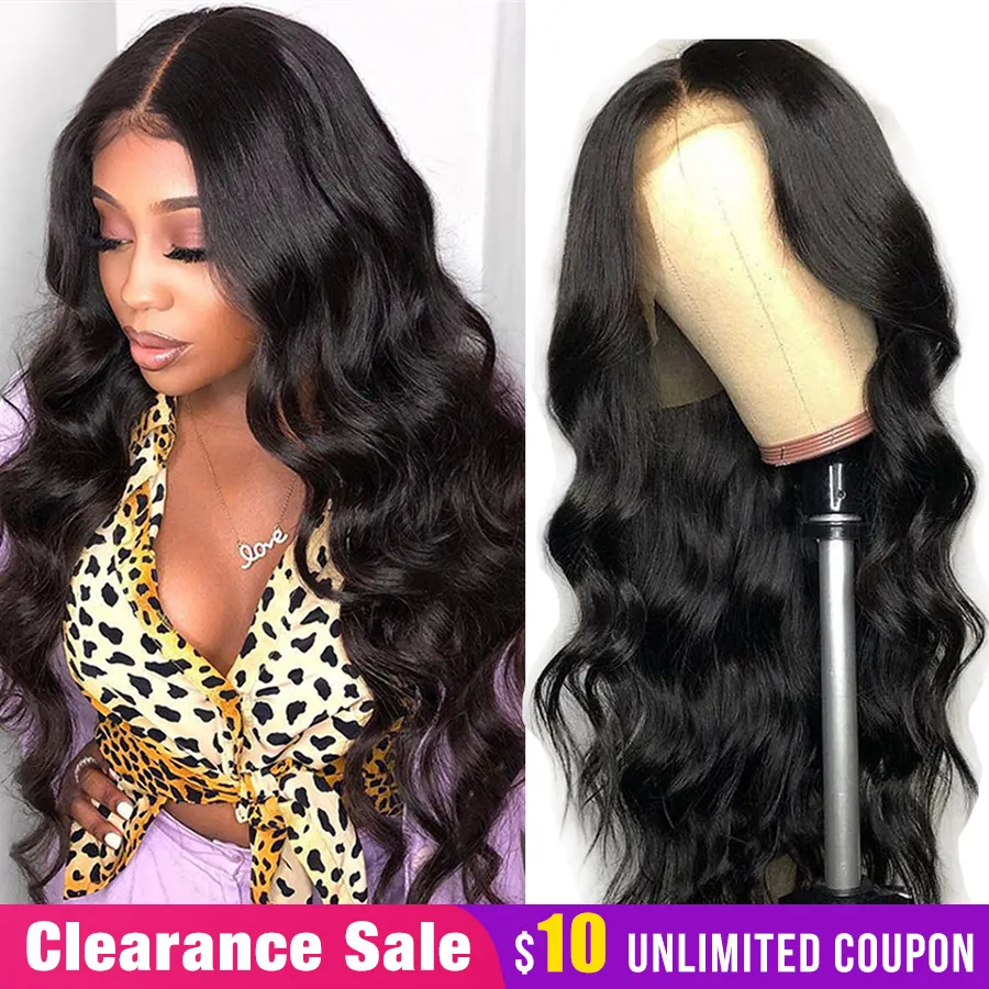 28in 250 body wave lace front wig transparent lace wigs for women human hair wigs tpart lace frontal wig brazilian remy8071805