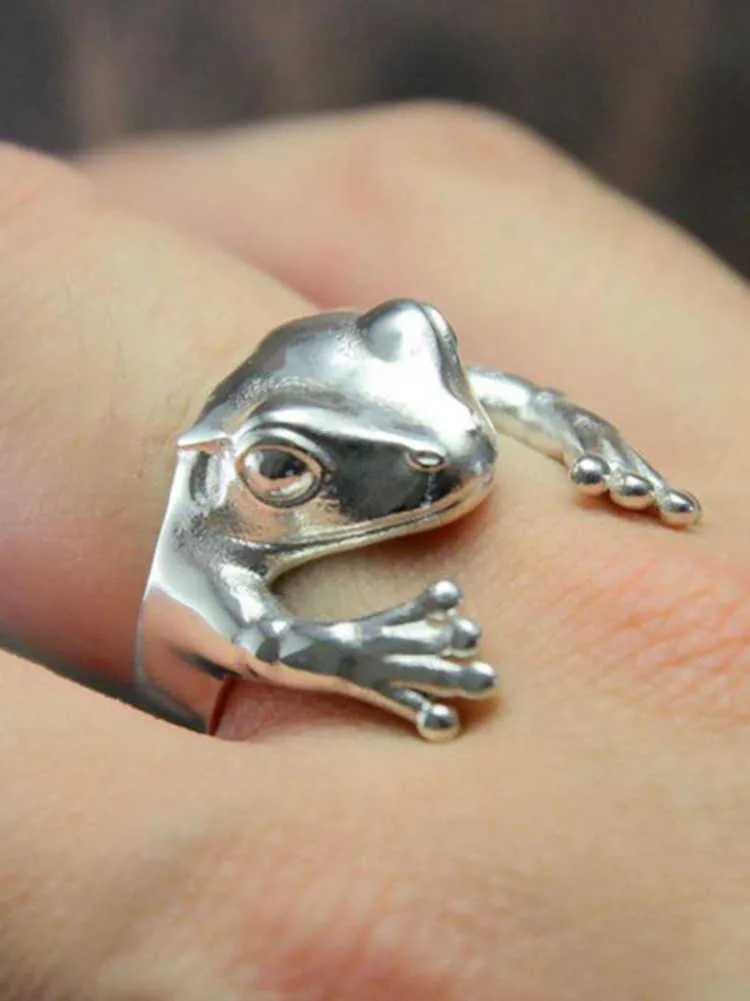 Pierścienie zwierząt dla kobiet ropuchy metalowe pierścionek ślubny Pierścień Mężczyźni Grilfriend Party Prezenty P081880421057070420
