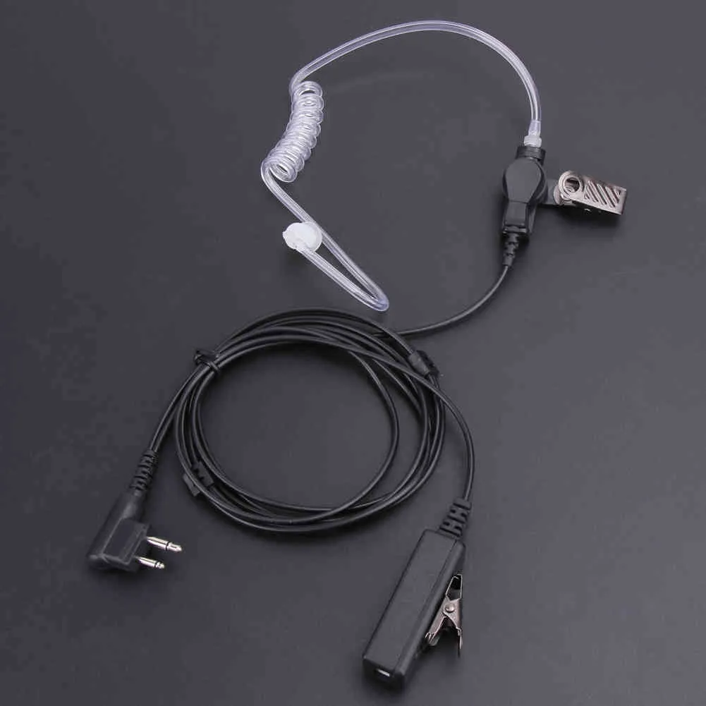 Ear taps 2pin covert tube acoustic earpiece safety microphone for radio motorola in two senses earbud walkie
