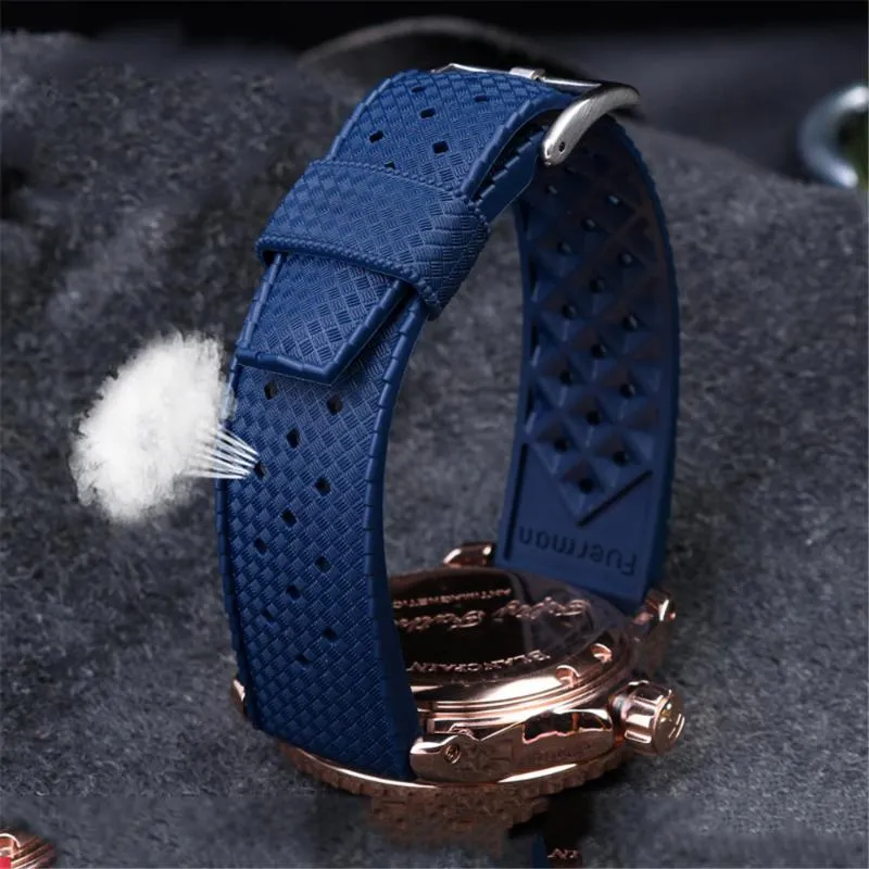 Watch Bands 20mm 22mm Premium-Grade Tropic Rubber Silicone Strap For SRP777J1 Men Sport Diving Breathable Wrist Band Bracelet2597