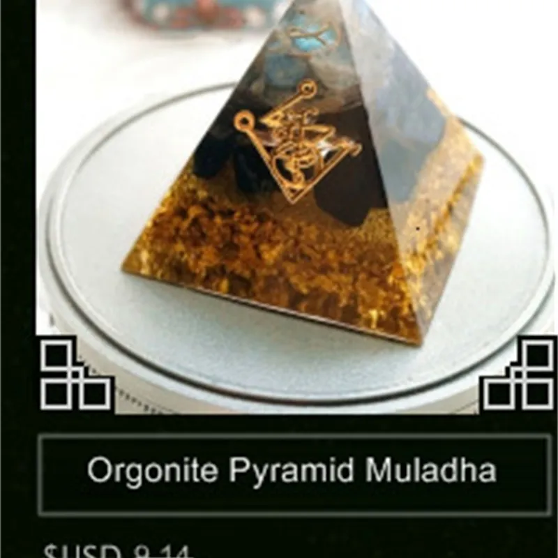 Orgonite Pyramid 5cm simboleggia il fortunato convertitore di energia della piramide citrina raccogliere ricchezza e prosperità decorazioni in resina7077814