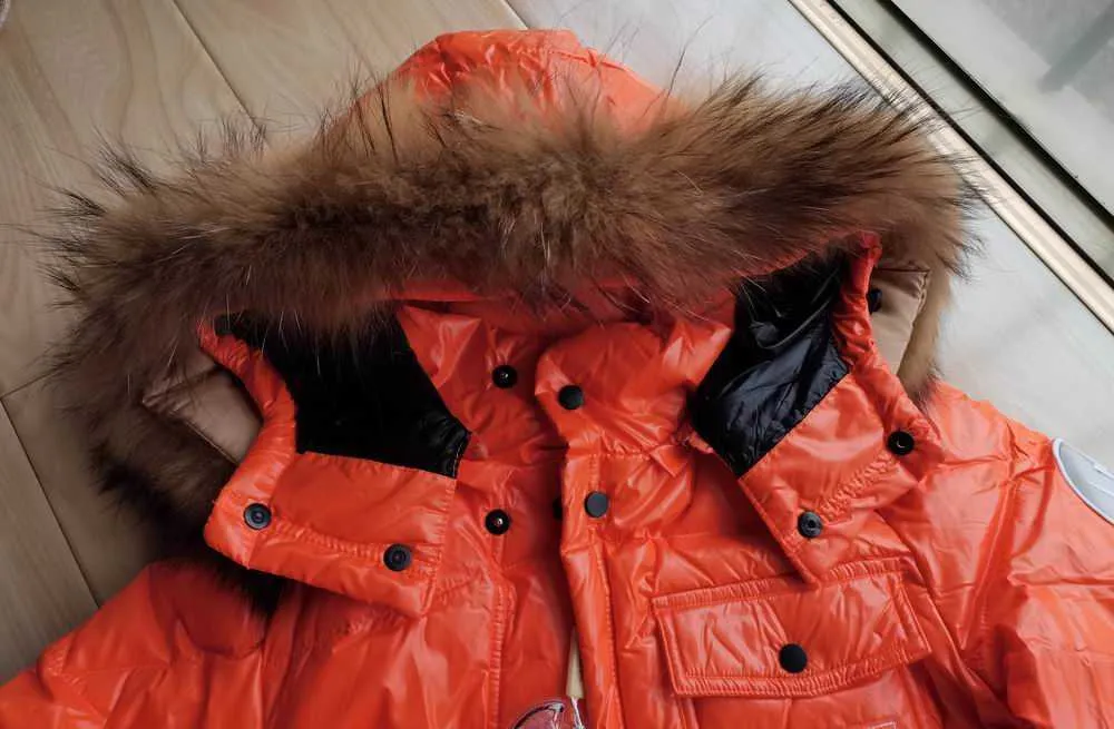 X-Long Winter Jackets crianças 8 10 anos meninas meninos engrossar aquecer casaco grande casaco grande pele real hoodies -30 Rússia crianças Outerwear 211222