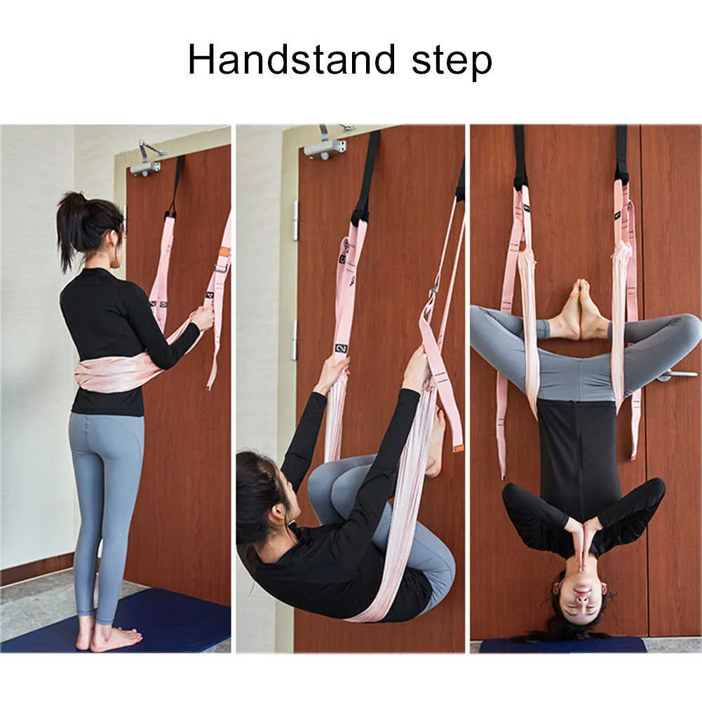 Gym flexible suspendu balançoire anti-gravité aérienne yoga plafond hamac civière bande yoga dispositif d'inversion maison suspension ceinture H1026