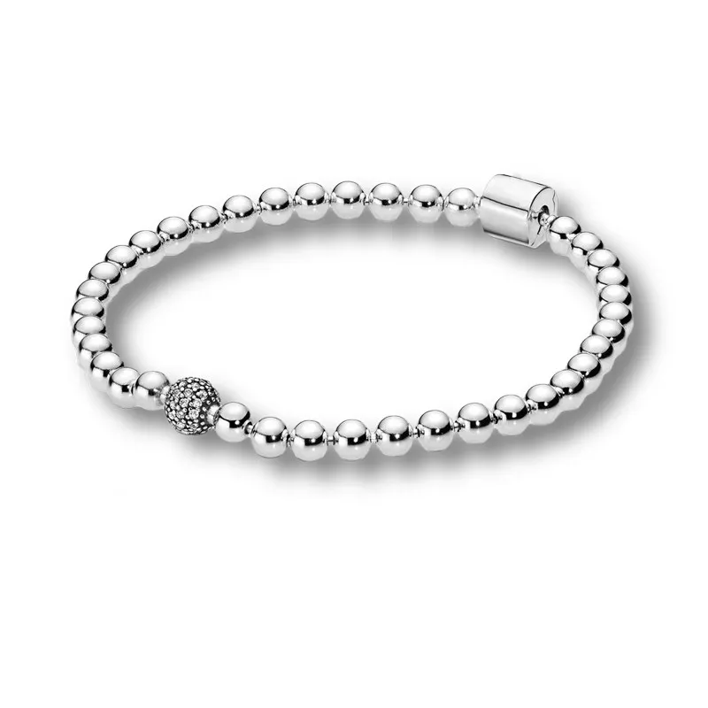 100% 925 Sterling Silver Bracelets For Women Fashion Luxury Link Chain Bracelet Fit Charms Beads Fine Jewelry Gift send dust bag gift1319242