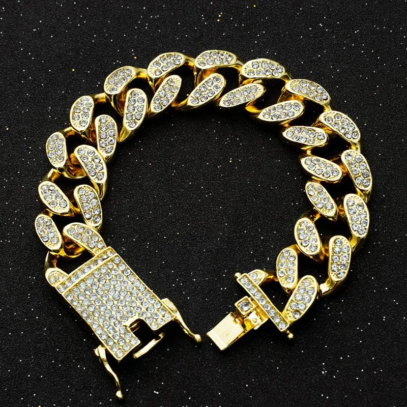 Mens 20mm Heavy Iced Out Miami Cuban Link Chain CZ Rapper Crystal Necklace Choker Bling Hip Hop Jewelry Gold Silver Color Chains2597