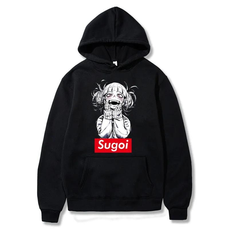 Men Harajuku Sugoi Toga Himiko My Hero Academia hoodies Anime Boku No Hero huudy Cartoon Men Zipper Sweatshirts Coat Unisex Y0319