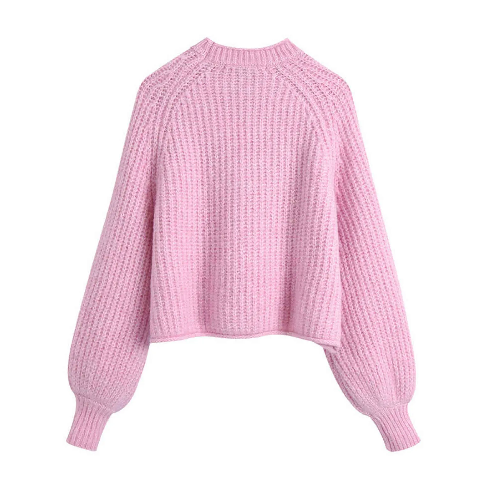 Blsqr roze elegante truien vrouwen o-hals vintage chic pullover tops vrouwelijke streetwear casual crop tops office lady y1110