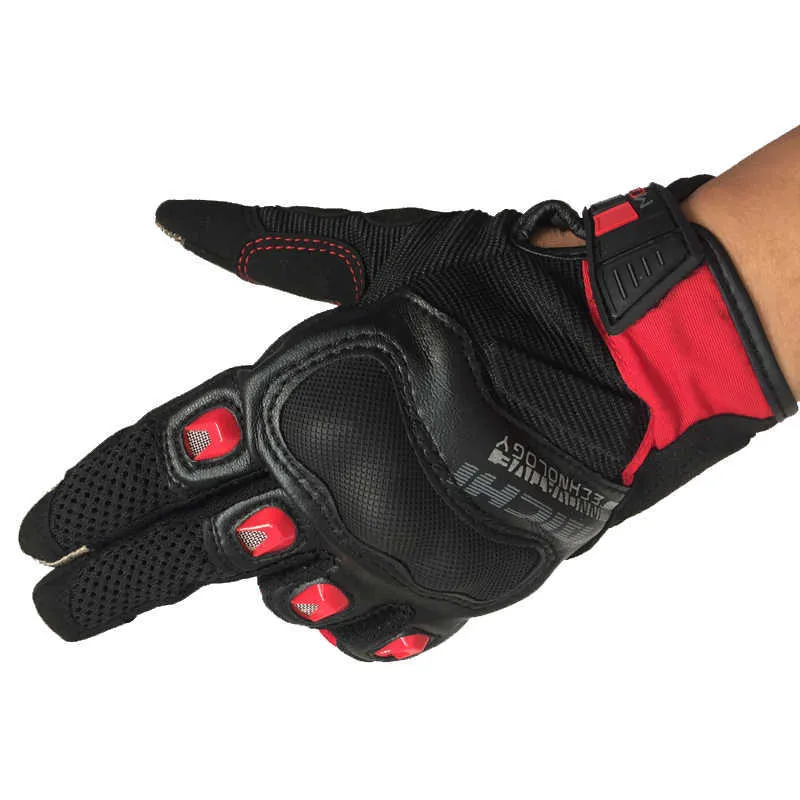 Guanti da equitazione da cavaliere con dita intere da moto Touch Screen Guanti da moto estivi in mesh Guanti da corsa Moto Taglia S M L XL H1022