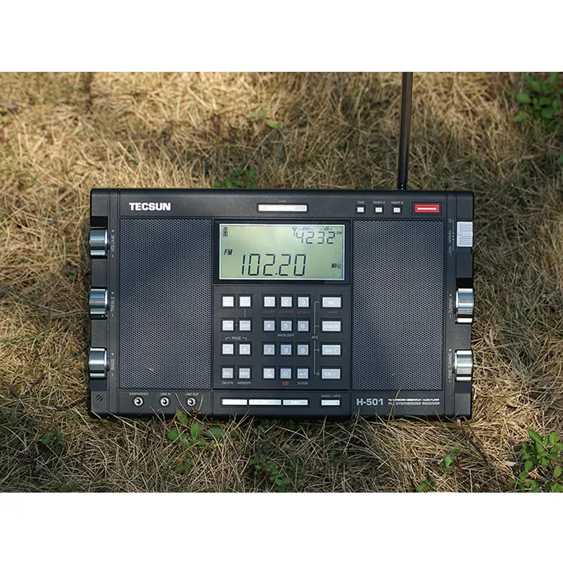 Tecsun H501 récepteur Radio stéréo Portable pleine bande FM SSB haut-parleur double corne avec lecteur de musique facile à utiliser 1848678