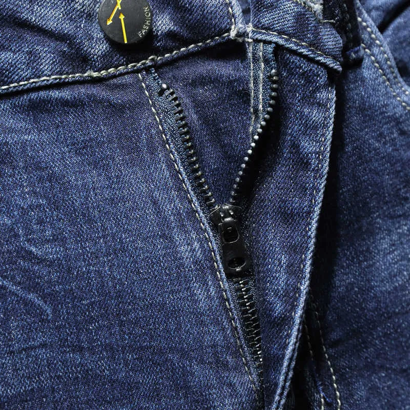 Men Slim Jeans Blue Stretch Spring Autumn Fashion Pants Embroidered Pattern Denim Pants Leisure High Quality Brand Jeans Men,932 X0621