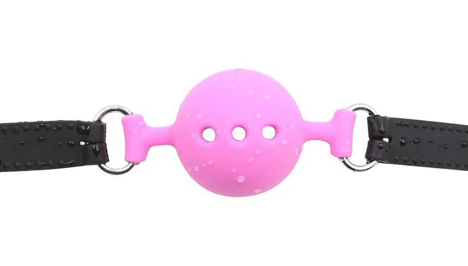 Silicone souple Gag Ball BDSM Oral Bondage Gear Fétiche Bouche Ouverte Respirant Sex Toys Pour Couples Cosplay Esclave Accessoires Exotiques P0816
