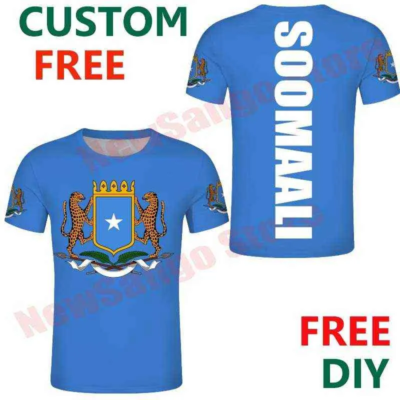 T-shirt bandiera nazionale somala, t-shirt popolare somala, moda stile etnico casual sport maglietta allentata Harajuku vestiti superiori X0602