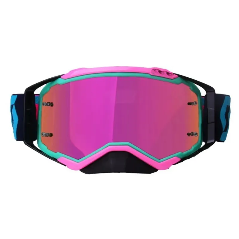 Motocross Okulary Okulary Okulary Gogle dla Ski Scooter ATV UTV Dirt Bike Racing Motos Hełm Okulary TPU Rama PC Obiektyw