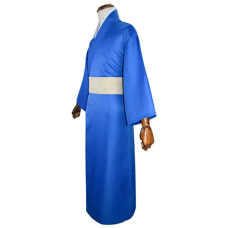 Anime Gintama Costume Katsura Kotarou Cosplay Kimono Costume Japonais Wafuku Outfit Taille Adulte Halloween Carnaval Costumes Y0913