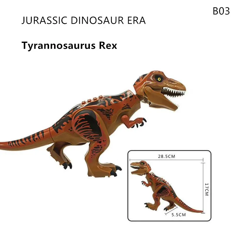 Юрский парк мира 2 строительные блоки динозавры фигуры кирпичи Tyrannosaurus rex Indominus rex i-rex собирают детские игрушки для мальчиков c233x
