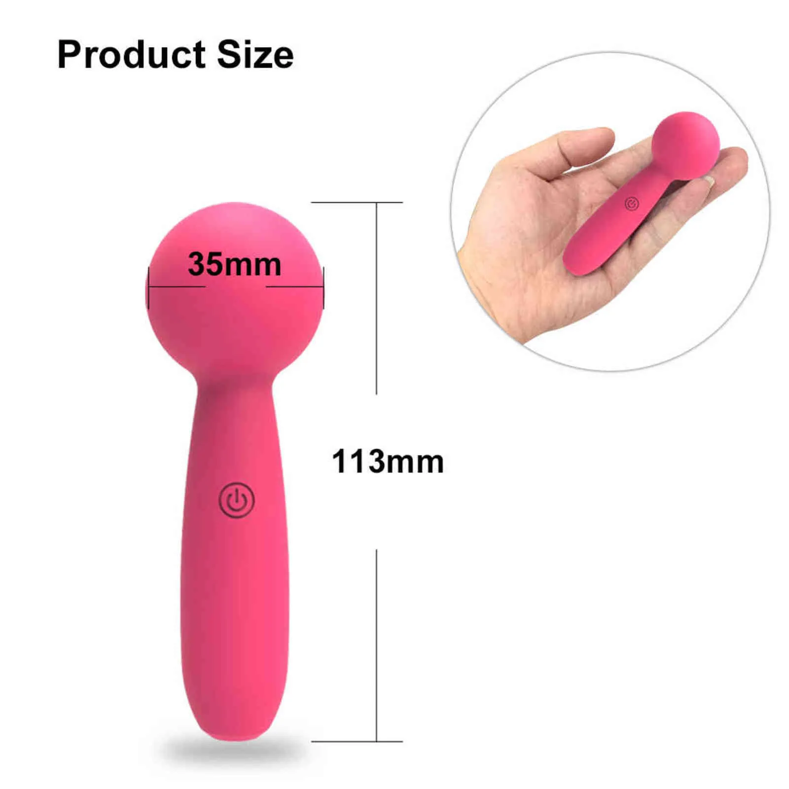 Nxy Vibrateurs mini vibrator féminin puissant AV Magic Wand Clitoris Stimulateur G Spot Dildo Vibrant Sex Toys for Women Adults Masturbator 1119
