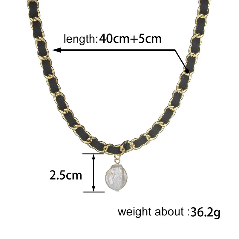 Nextvance 2021 Trend Necklaces pearl Pendant Leather Cord Neckalce For Women Lover Summer Accessories Jewelry Gift
